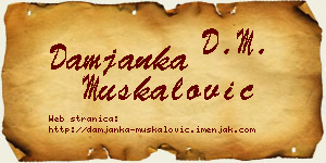 Damjanka Muskalović vizit kartica
